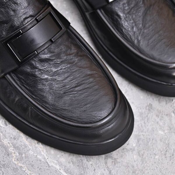 Autumn Trend Cozy Soft Leather Loafer - Black