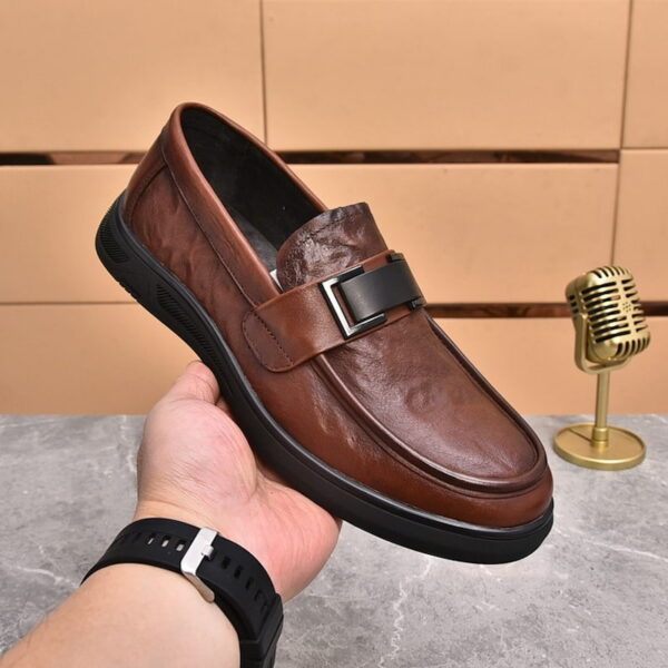 Autumn Trend Cozy Soft Leather Loafer - Brown