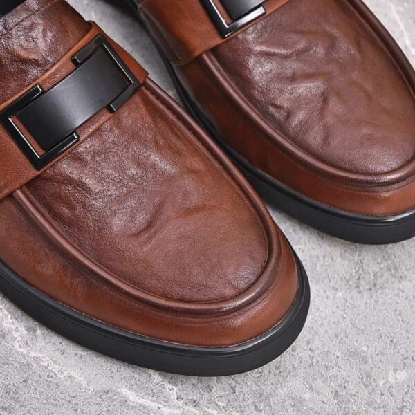 Autumn Trend Cozy Soft Leather Loafer - Brown