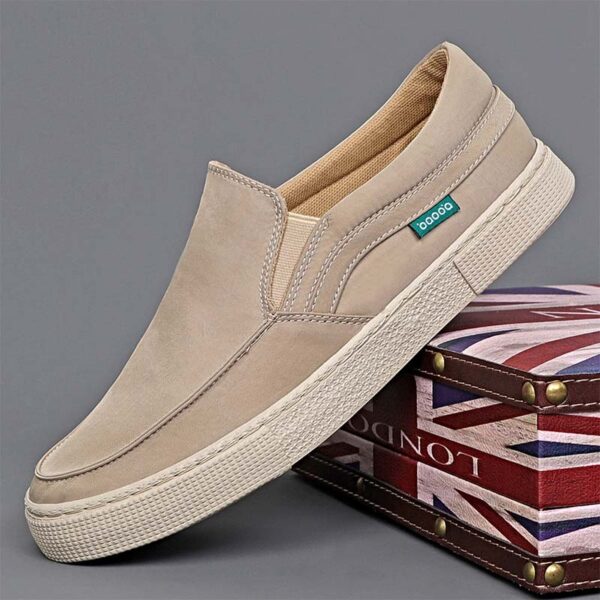 Classic Retro Versatile Soft Canvas Loafer - Khaki