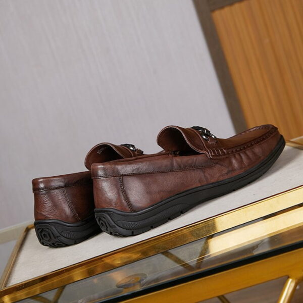 Embossed Leather Cozy Horsebit Loafer - Brown