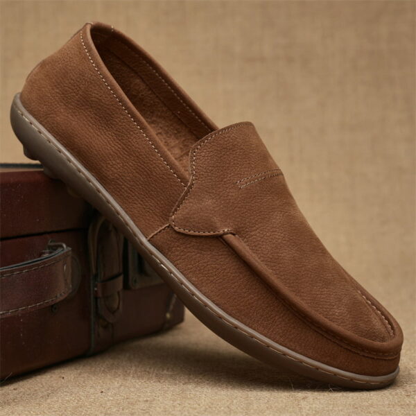 Foreign Trade Lightweight Leather Loafer - Brown