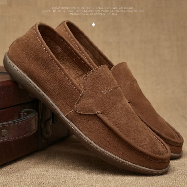 Foreign Trade Lightweight Leather Loafer - Brown