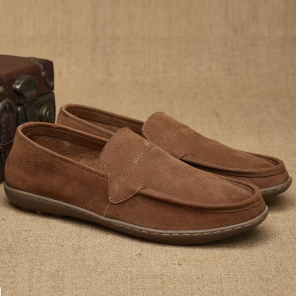 Foreign Trade Lightweight Leather Loafer - Brown