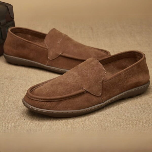 Foreign Trade Lightweight Leather Loafer - Brown