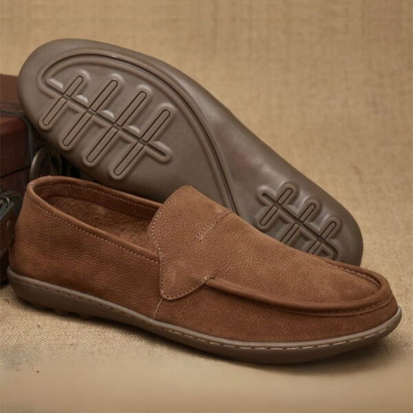 Foreign Trade Lightweight Leather Loafer - Brown