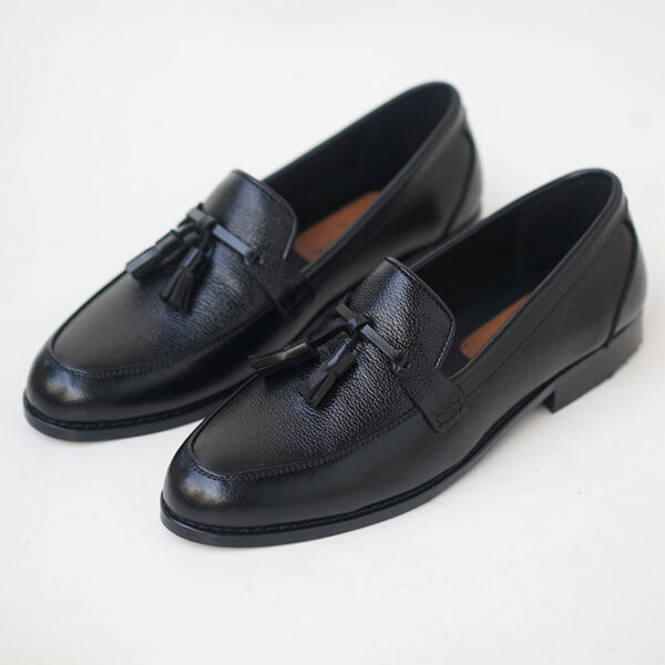 Korean High-end Leather Tassel Formal Shoe - Black