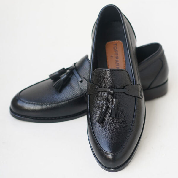 Korean High-end Leather Tassel Formal Shoe - Black