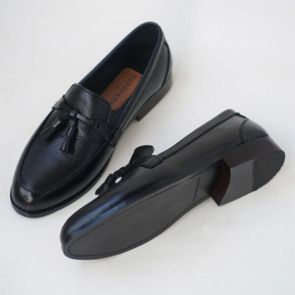 Korean High-end Leather Tassel Formal Shoe - Black