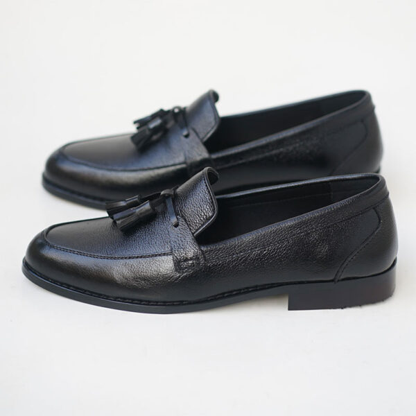 Korean High-end Leather Tassel Formal Shoe - Black