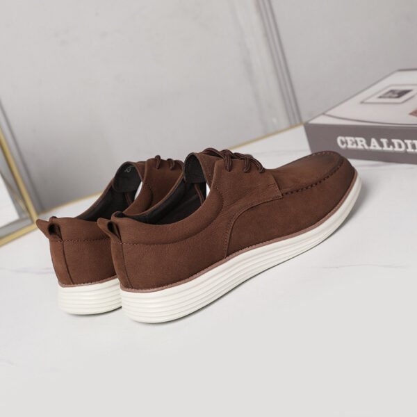 Lace-up Comfortable Leather Casual Shoe - Brown