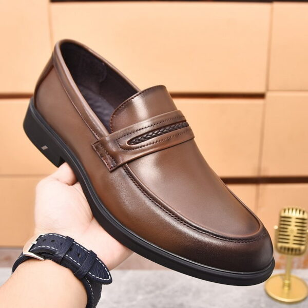 Pointed Toe Slip-on Leather Formal shoe – Chocolate