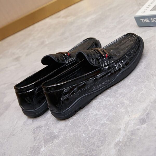 Spring Trend Pattern Leather Fancy Loafer - Black