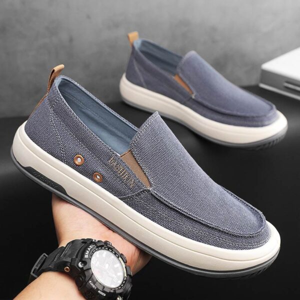 Summer Trend Breathable Canvas Loafer - Blue