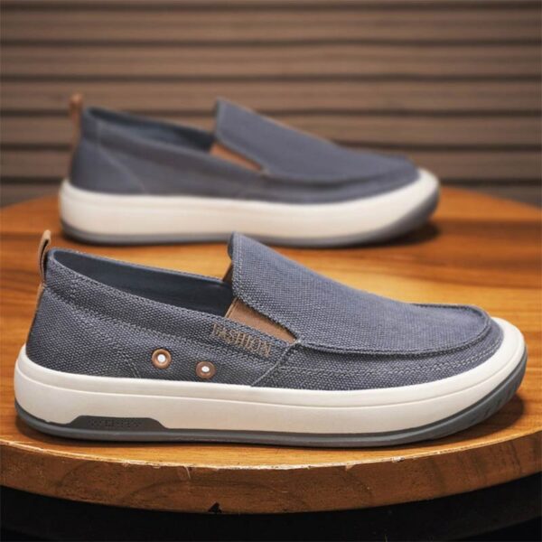 Summer Trend Breathable Canvas Loafer - Blue