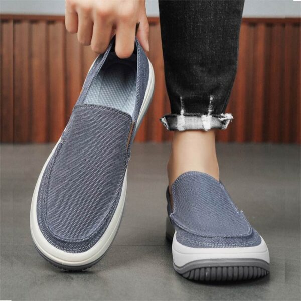 Summer Trend Breathable Canvas Loafer - Blue