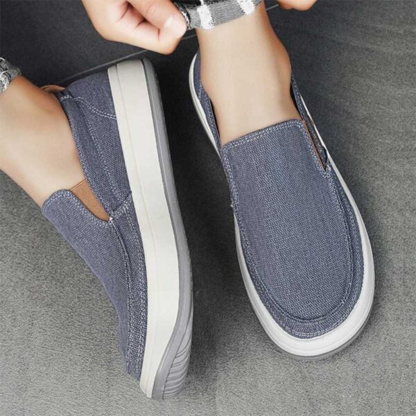 Summer Trend Breathable Canvas Loafer - Blue