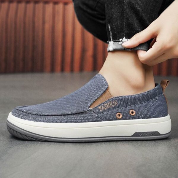 Summer Trend Breathable Canvas Loafer - Blue