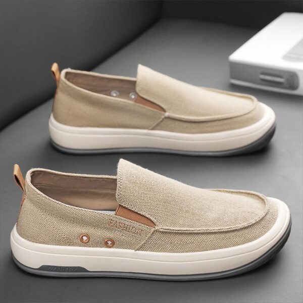 Summer Trend Breathable Canvas Loafer - Khaki