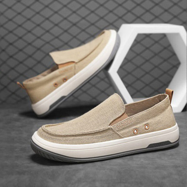 Summer Trend Breathable Canvas Loafer - Khaki