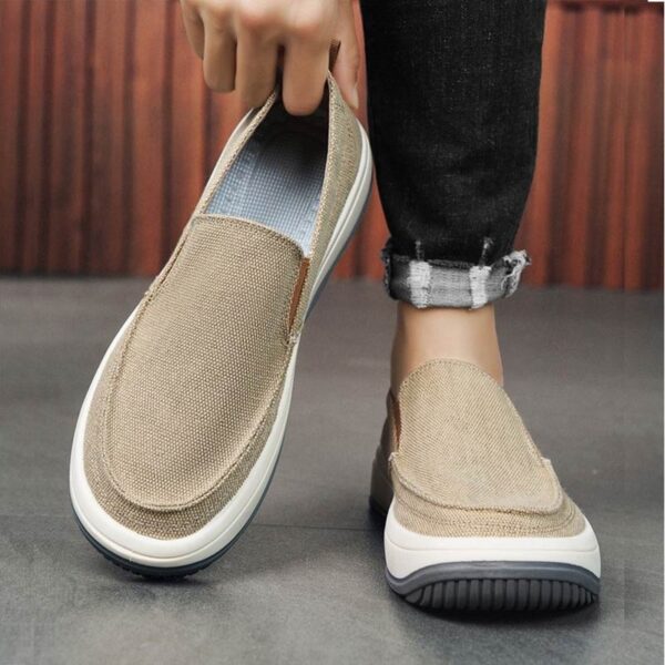 Summer Trend Breathable Canvas Loafer - Khaki