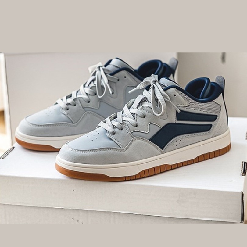 Youth Trend Low-top Retro Casual Shoe - Gray Blue