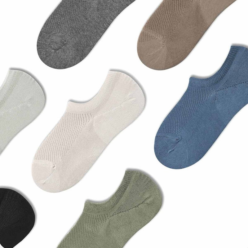 Antibacterial Soft Cotton Short Socks – Mixed Color (5 Pair)