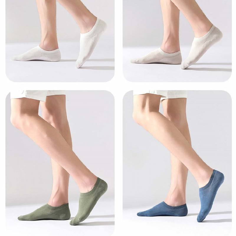 Antibacterial Soft Cotton Short Socks – Mixed Color (5 Pair)