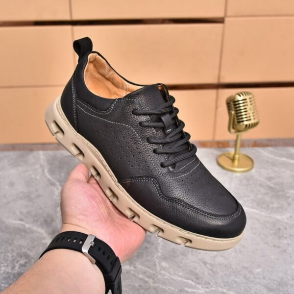 Foreign Trade Lightweight Leather Casual Shoe - Black