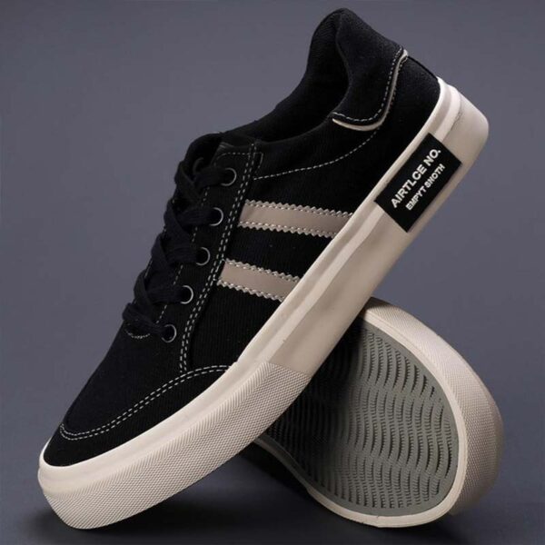 Korean Style Versatile Canvas Casual Shoe - Black