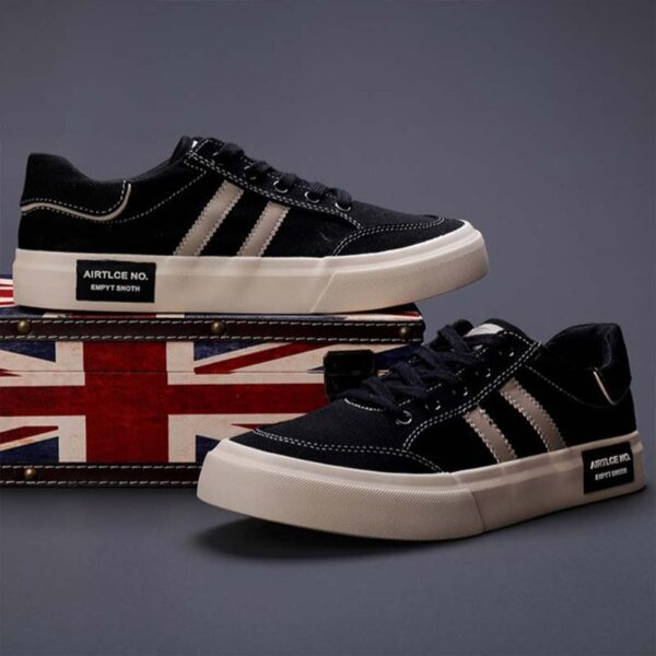 Korean Style Versatile Canvas Casual Shoe - Black