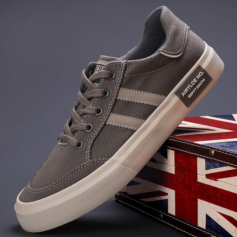 Korean Style Versatile Canvas Casual Shoe - Gray