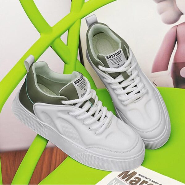 Spring Trend Non-slip Versatile Casual Shoe - White Green