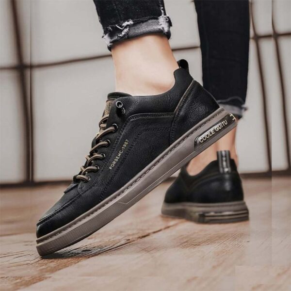 Spring Trend Thick Sole Lazy Casual Shoe - Black