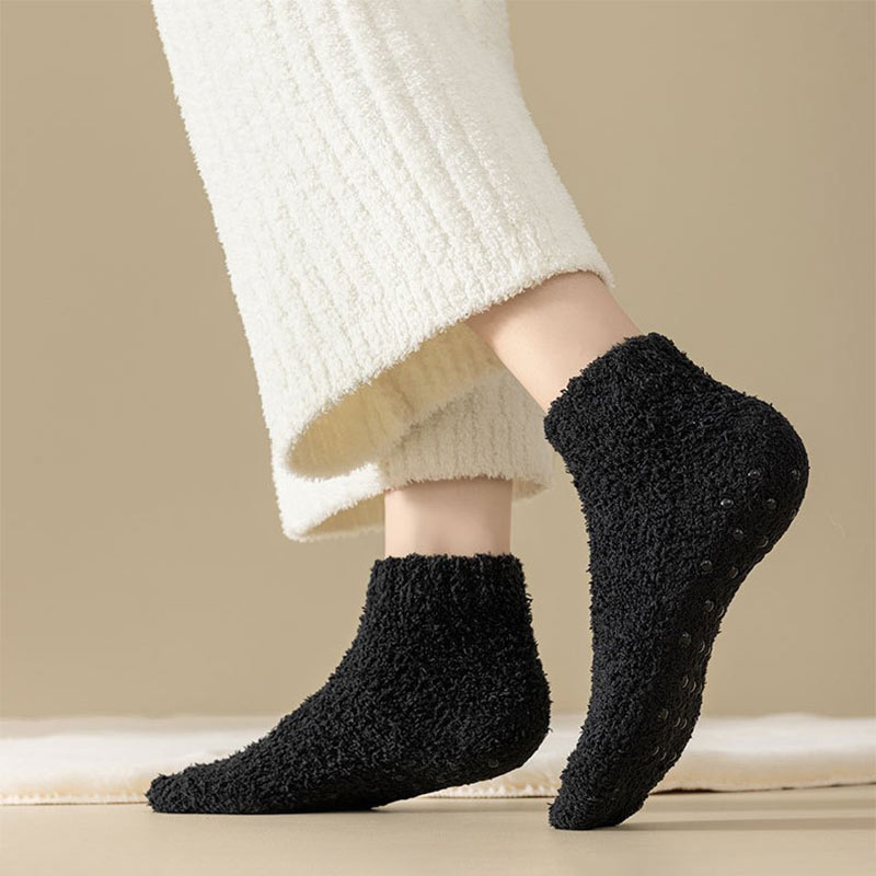 Women's Mid-tube Warm Non-slip Floor Socks – Mixed Color (5 Pair)