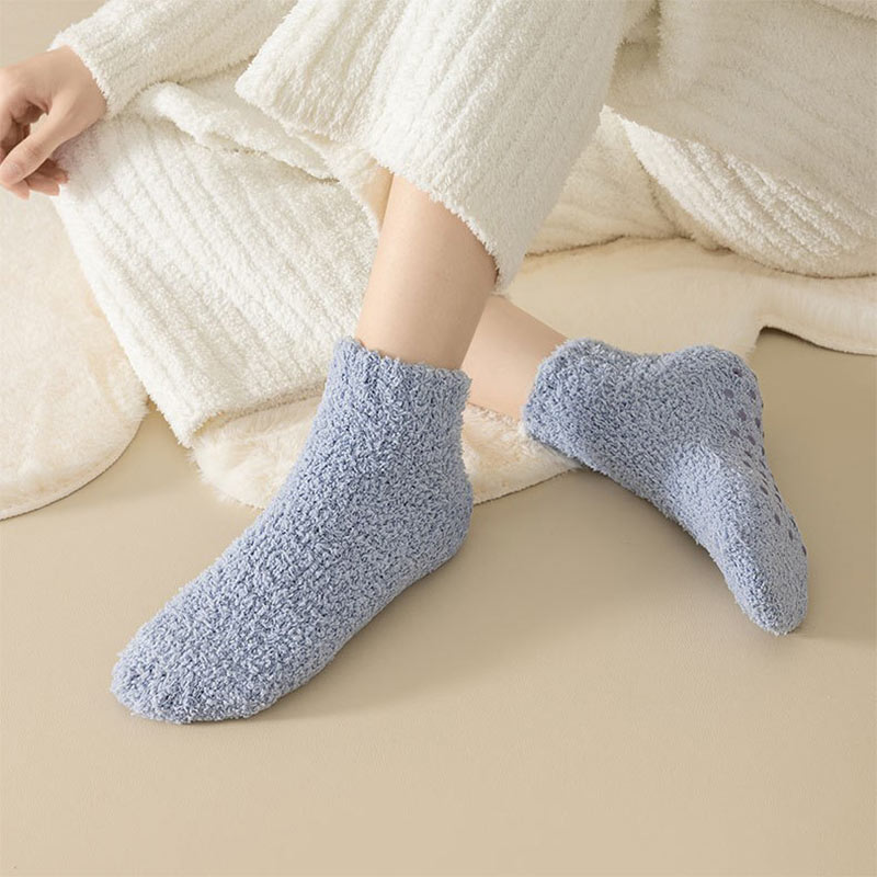 Women's Mid-tube Warm Non-slip Floor Socks – Mixed Color (5 Pair)