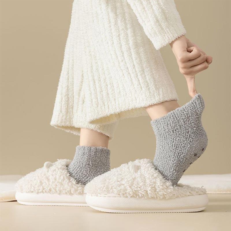 Women's Mid-tube Warm Non-slip Floor Socks – Mixed Color (5 Pair)