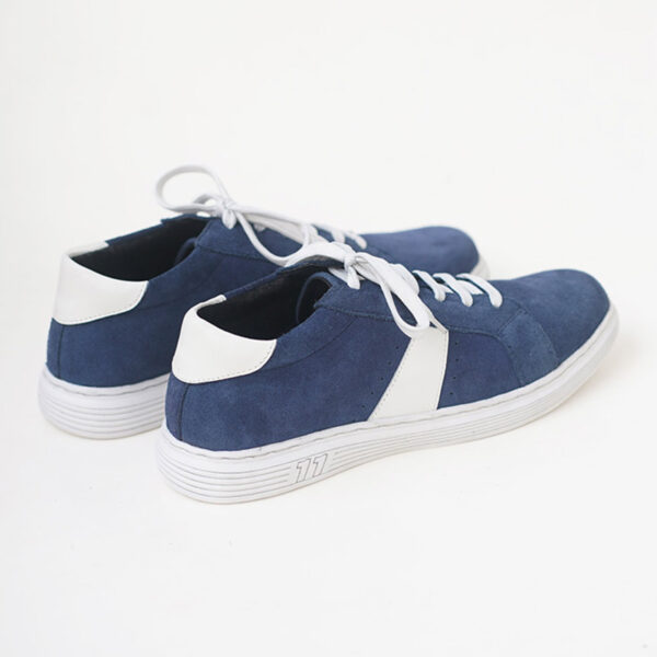 European Retro High-end Leather Casual Shoe - Blue