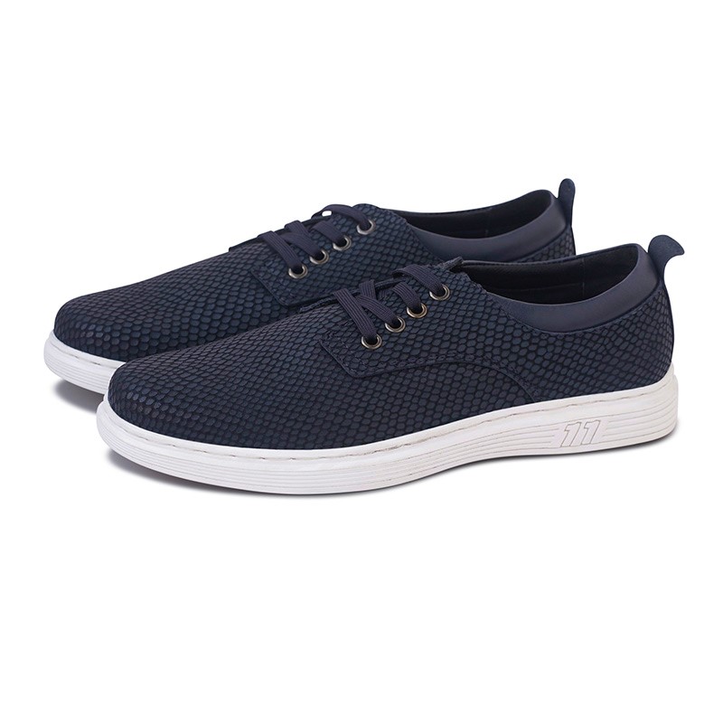 All Match Outdoor Leather Casual Shoe – Navy Blue