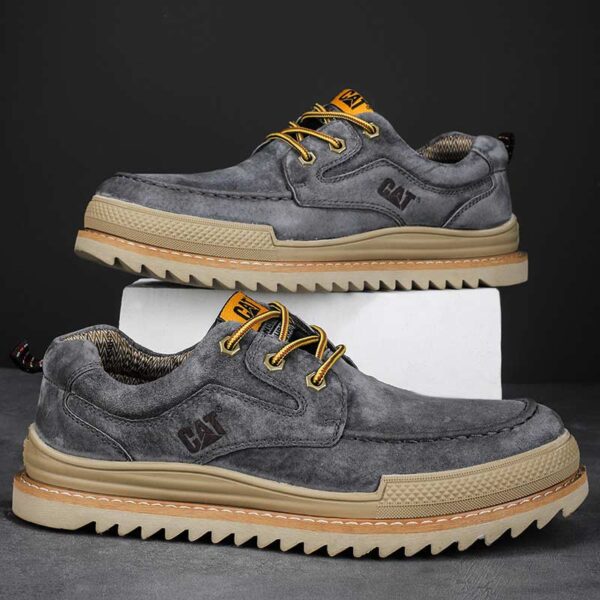 Autumn Trend Suede Leather Martin Boot - Gray