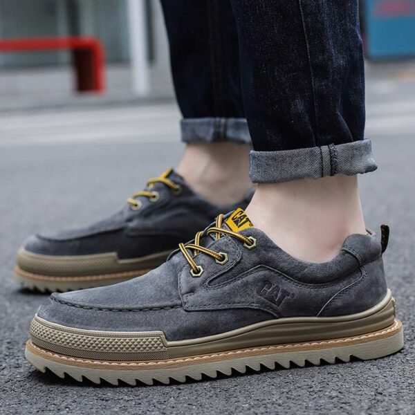 Autumn Trend Suede Leather Martin Boot - Gray