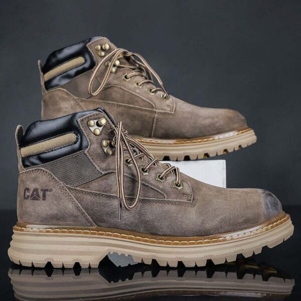 England Style Leather Tooling Martin Boot - Coffee