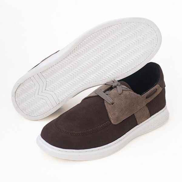 Korean Style Lace-up Leather Casual Shoe - Coffee