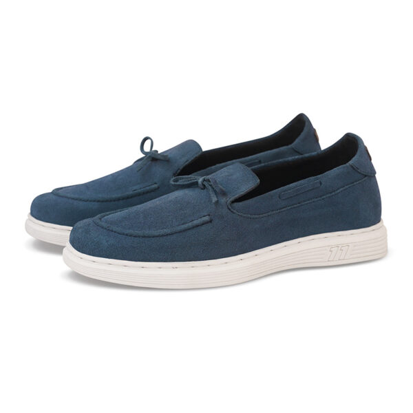 Korean Style Versatile Suede Leather Loafer - Blue
