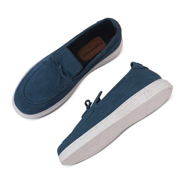 Korean Style Versatile Suede Leather Loafer - Blue