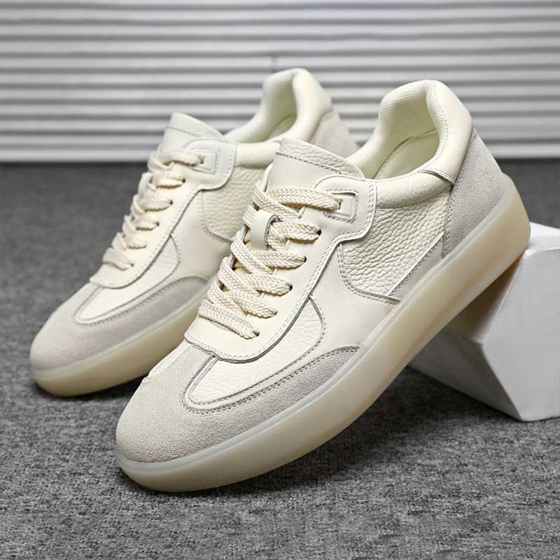 German Retro Breathable Leather Casual Shoe – White
