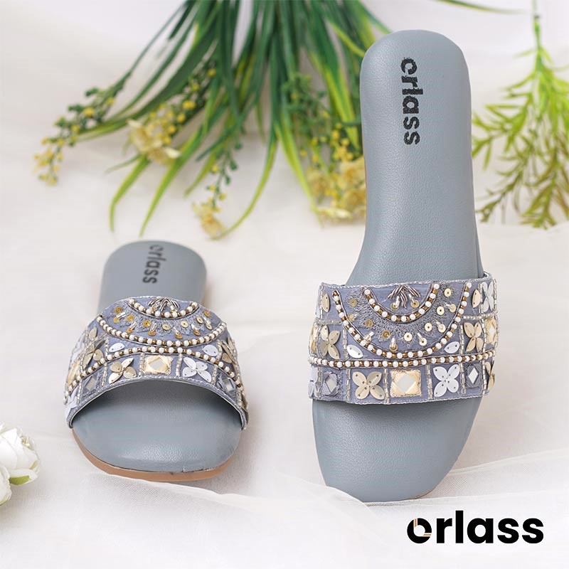 Orlass Nazree Ethnic Slider - Blue