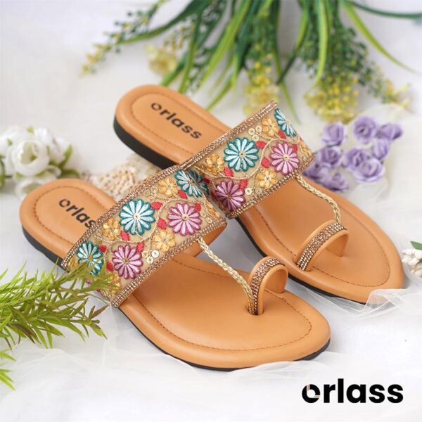 Orlass Shahi Ethnic Sandal – Brown