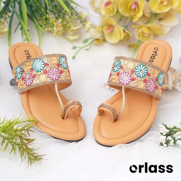 Orlass Shahi Ethnic Sandal – Brown