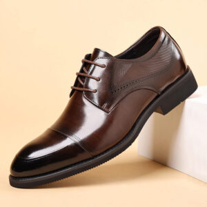 Retro High-end Leather Wedding Formal Shoe – Brown